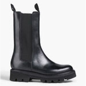 Grenson Black Leather Combat Boots